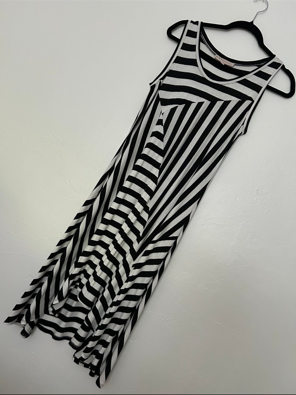 Black & White Striped Tank Dress - Classic Fit Philosophy small